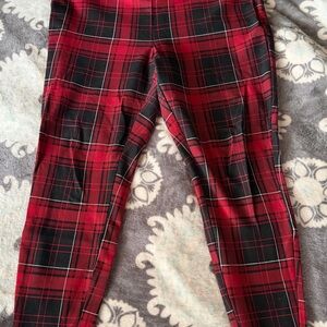 TORRID red plaid leggings Size 20 (Torrid size 2)